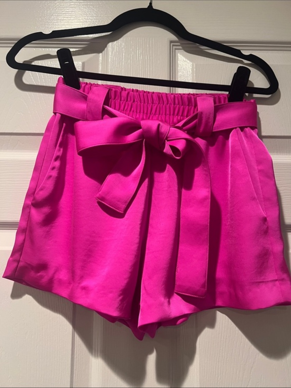 NWOT Generation Love Hot Pink High-Waist Tie-Belt Shorts